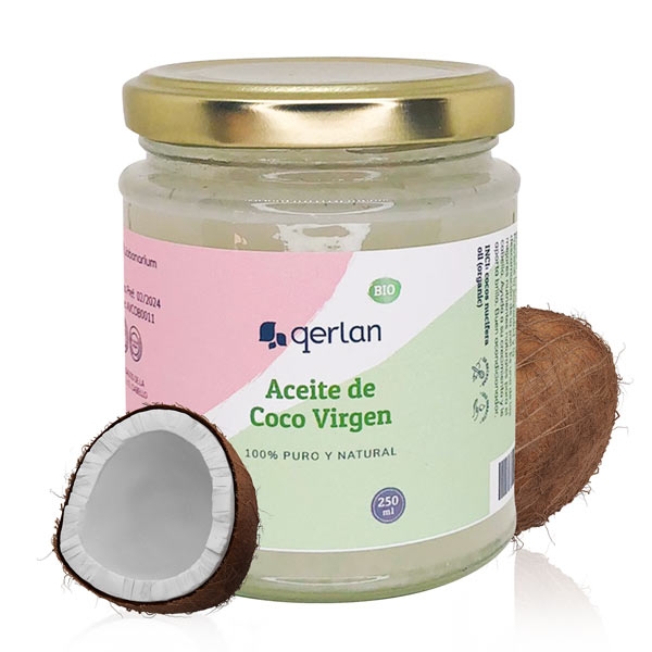 aceite de coco solidificado o en polvo